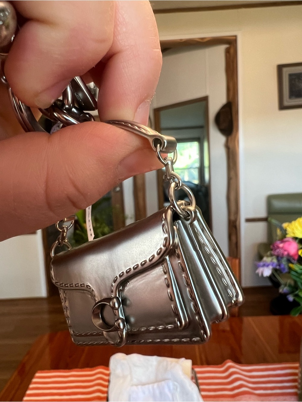 Coach Silver Tabby Bag Charm - Picture 4 of 12